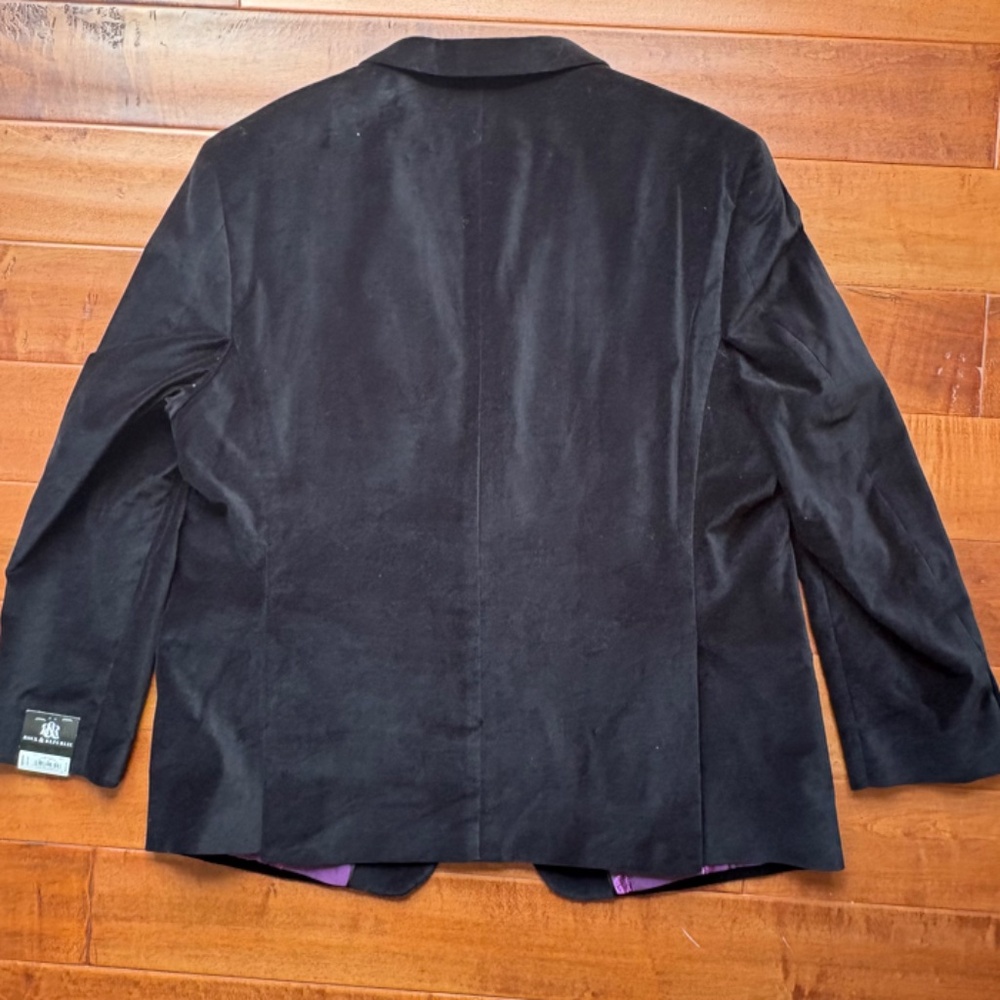 Rock & Republic Black‎ Velvet Suede Sport Coat Mens 48R - Picture 7 of 13